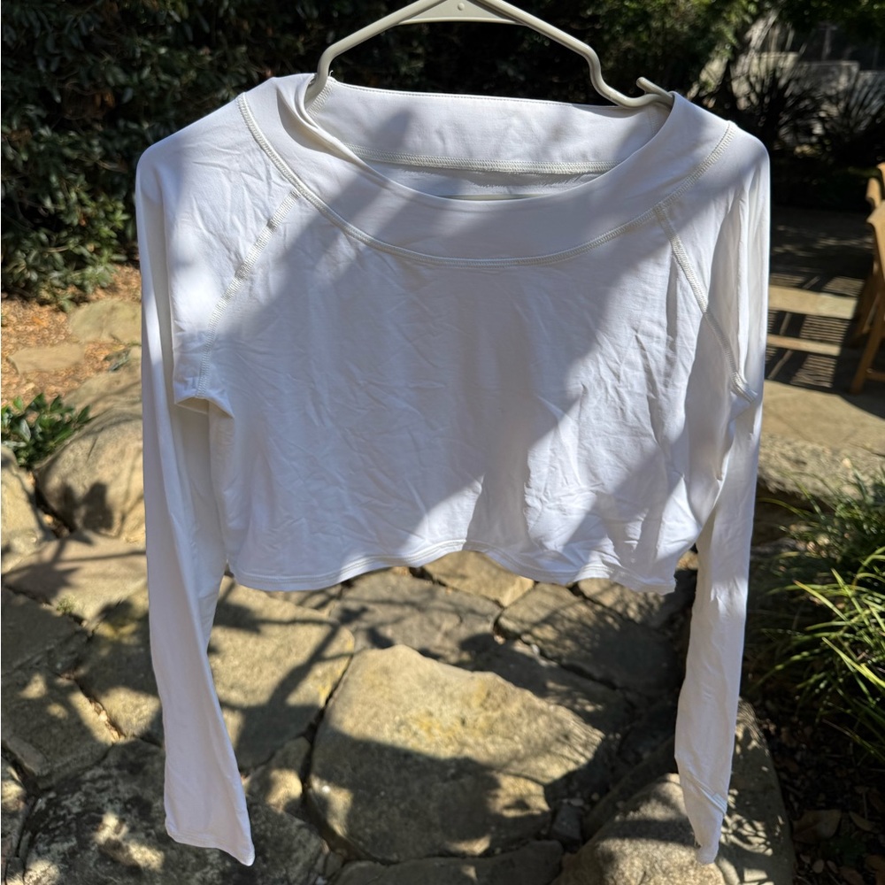 White Lucy Women's Oversized Cropped Top